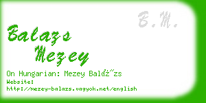 balazs mezey business card